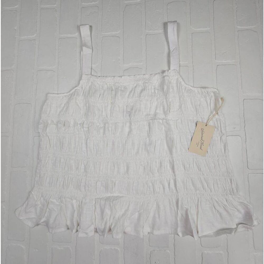 Universal Thread White Smocked Tank Top 3X
